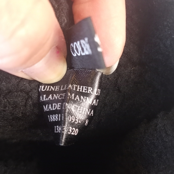 Size 8 vintage Suede Colin Stuart Wedge Leather Boots Lace Up Detail Winter Fall - Picture 7 of 16